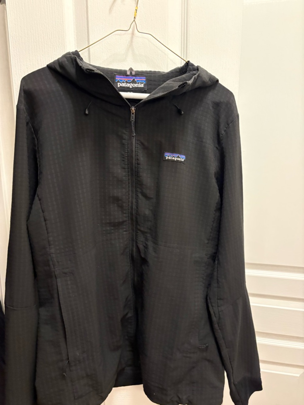 Patagonia Black Textured Full-Zip Hoodie